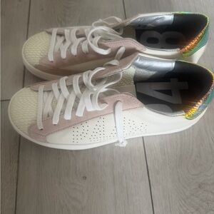 P448 Multicolor Sneakers with White and Silver Accents